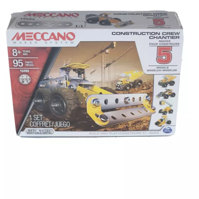 Meccano Maker System - Construction Crew  5 Models - 95 Parts - 15203 STEM 8+