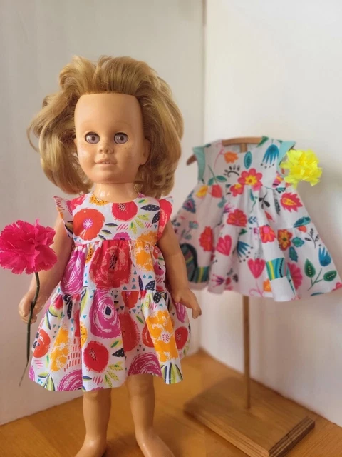 Choose Your Flower Tiered Dress with Cap Sleeves - made to fit Chatty Cathy