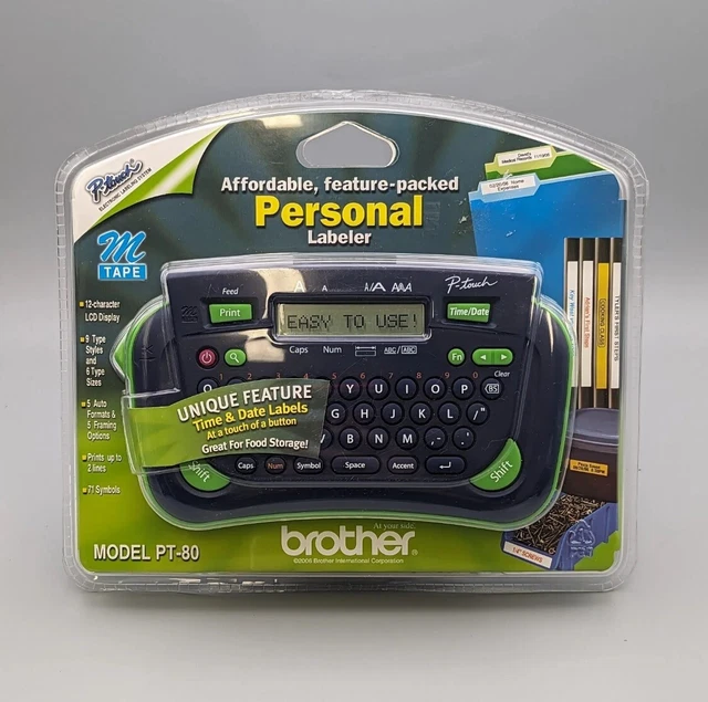 NEW BROTHER PT80 Ptouch Personal Labeler Electronic Labeling System