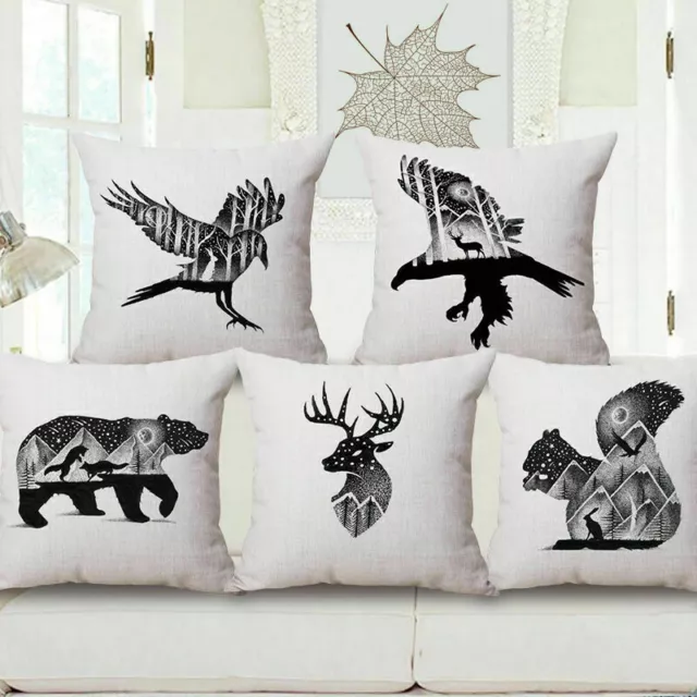 Pattern Decorative Throw Pillowcase Cover Cushion Gift 18"*18" Noverty Animal
