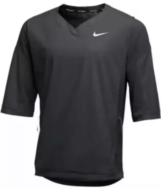 Nike Baseball Hot Jacket Mens Small Dark Grey 3/4 Sleeve Team 897383-060 NWT $85