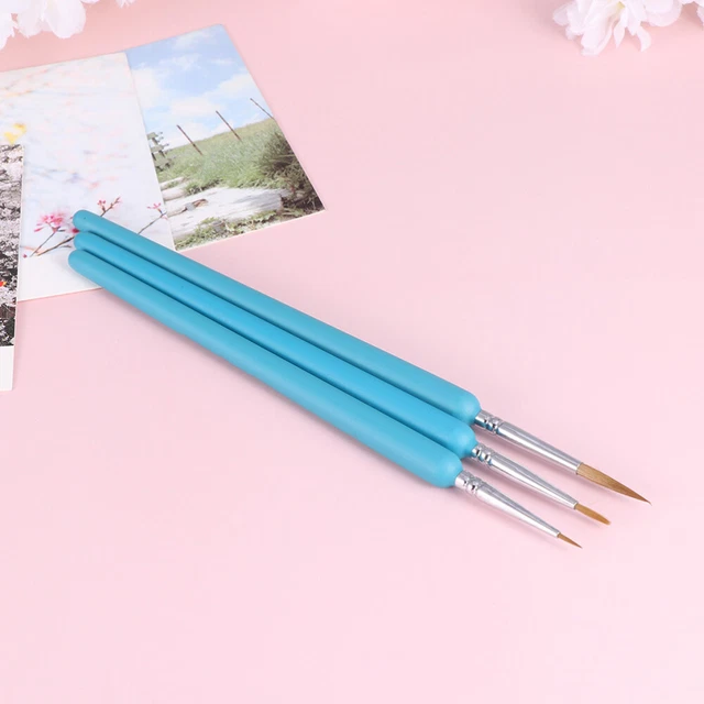 6Pcs Wolf Haarspitzenbürsten Professionelle Detailfarbe Pinsel Feine