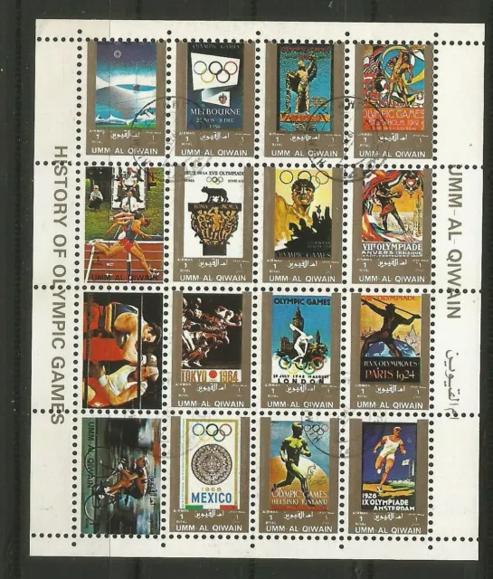 Um Al Qiwain Émirats arabes unis histoire des J. O. 16 timbres oblitérés /TR5950
