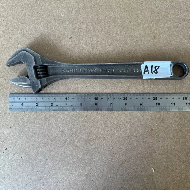 BAHCO Adjustable Spanner Wrench 300mm 12in High Torque Made in Sweden