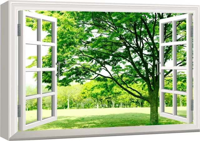 Green Trees Canvas Wall Art Modern Landscape Canvas Print Home Decor Wall Art