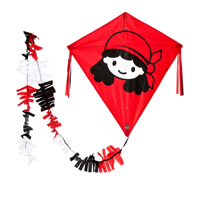 Wolkenstürmer® Eddy Pünktchen Kinderdrachen – Roter Einleiner-Drachen Mit 40m Schnur, Für Kinder Ab 3 Jahren