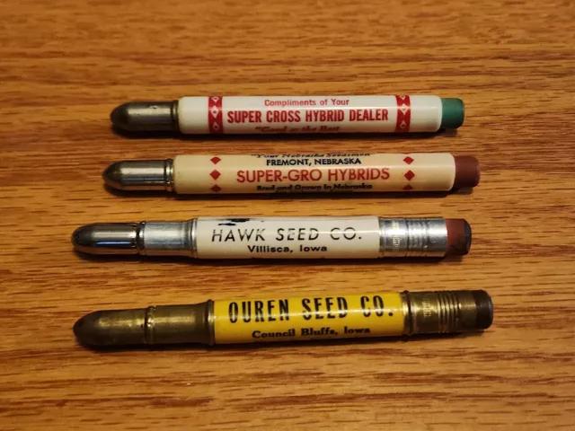 Ouran Hawk Super-Gro Super Cross Seed Corn Bullet Pencils Advertising