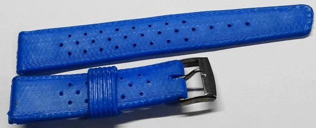 Bracelet De Montre Vintage LIP Tropic Star 16mm - Noir - Années 1970 - Neuf Sans étiquette