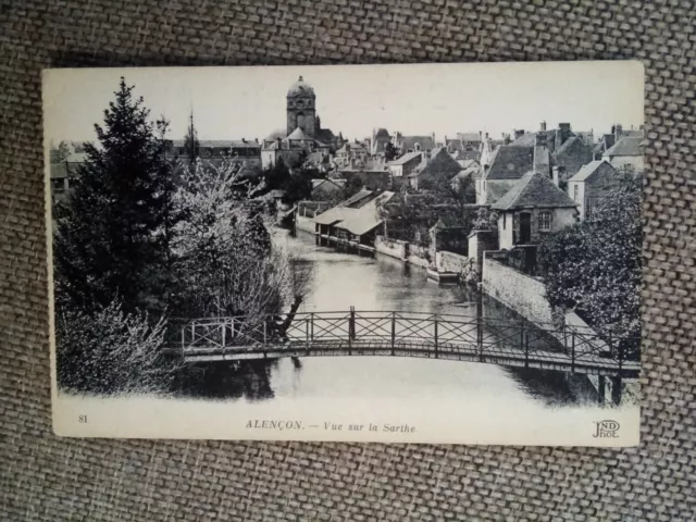 Cpa Alençon Vue Sur La Sarthe