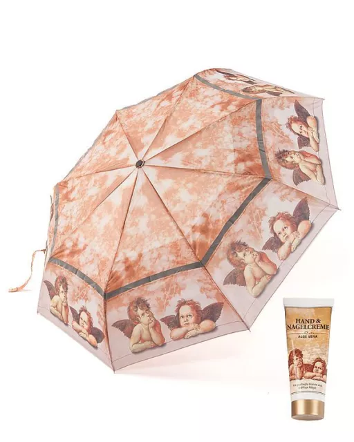 Set: Regenschirm & Handcreme "beige" P243.A