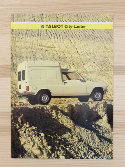 TALBOT CITY LASTER Original PROSPEKT von 1985 BROCHURE PROSPECTUS