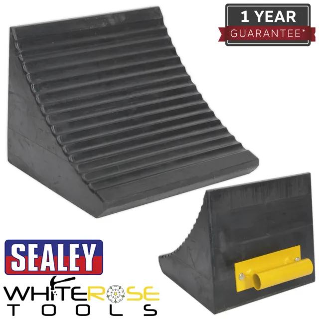 Sealey Wheel Chock 12kg - Single Heavy-Duty Rubber