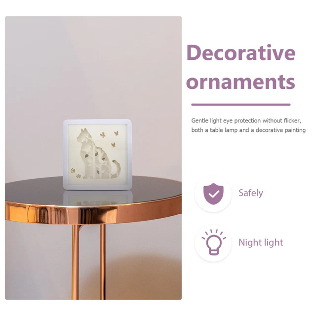 LIGHT AND SHADOW Paper Carving Lamp Sculptures Home Decor Accents £19.