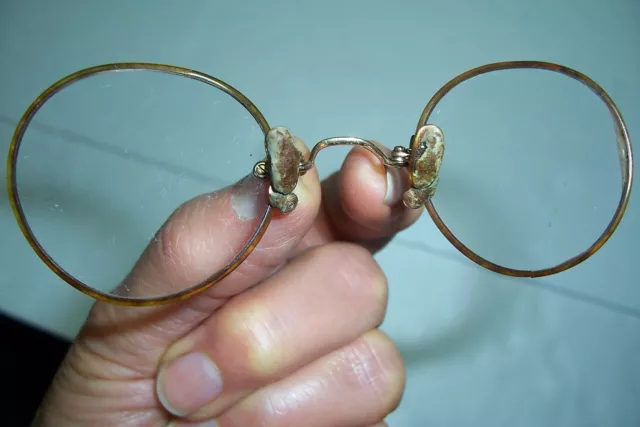 Antique Vintage Shur-On 1/10 12K Gold Filled Spectacles Clip On Tortise Shell 3