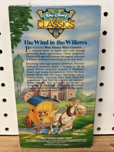 WALT DISNEY MINI Classics - The Wind in the Willows (VHS) $9.66 ...