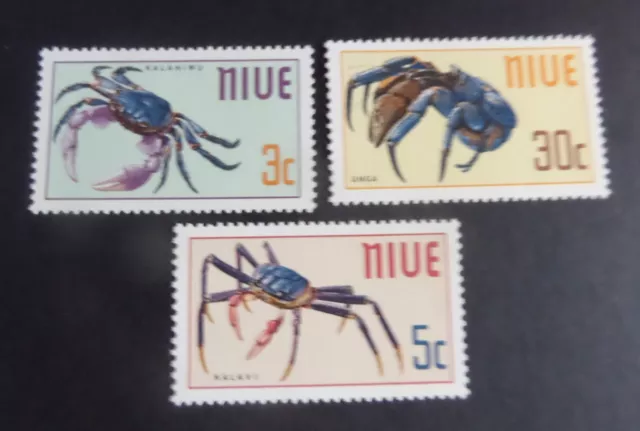 Niue 1970 Indigenous Edible Crabs SG151/3 MNH UM unmounted mint