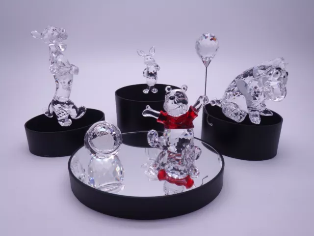 Swarovski Disney Winnie The Pooh & Freinds Set Of 5 Peices & Stand