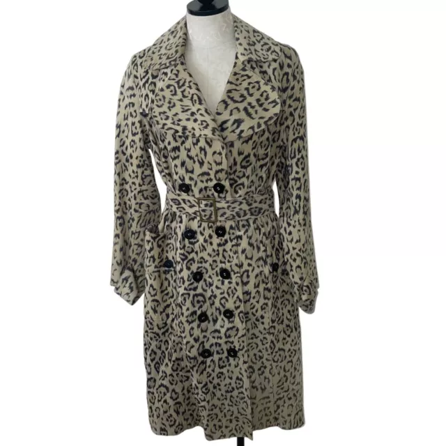 Collezioni Vintage Womens Trench Coat Size Small Animal Print Suede Argentina