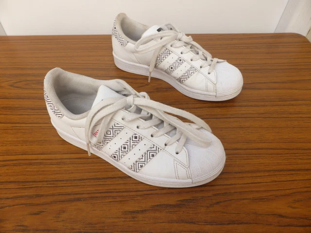 Adidas superstar womens black and white size 5 sales