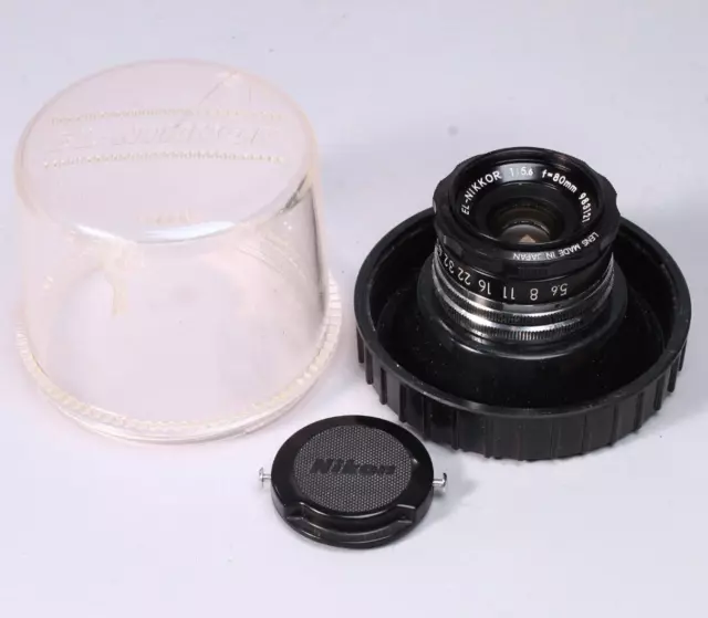 Nikkor El 80Mm F/5.6 In Bubble Case W Cap Needs Cla