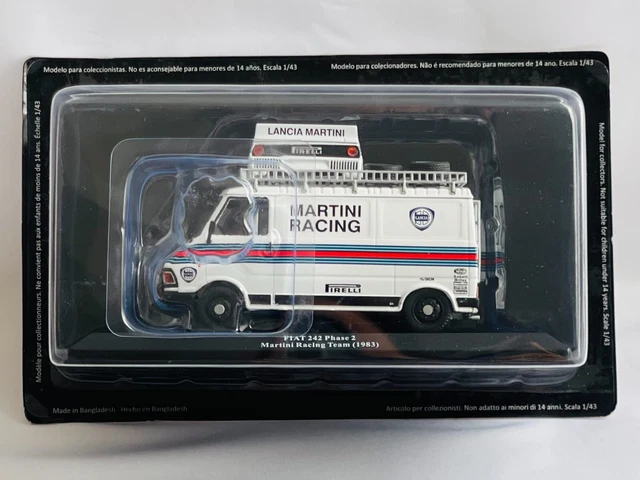 Modèle Réduit Fiat 242 Assistance Rallye FSO Team (Altaya) 1/43 - Occasion, Fourgon Blanc
