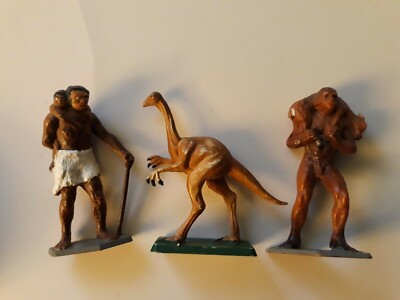 Lot Anciennes Figurines Starlux Années 70 Animaux Et Dinosaures - Occasion Avec Manques