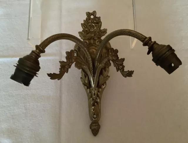 ancienne applique double en bronze style Louis XV occasion G
