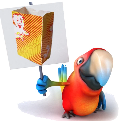 50 XXL Popcorn Blockbodentüten,Popcornbeutel,Papiertüte 2,35l ca.150g rt/ge,Gr.3