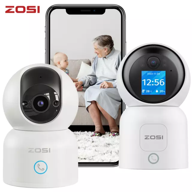 ZOSI Baby Monitor PTZ WiFi Camera Indoor CCTV Security Camera 3MP/4MP 2-Way Talk