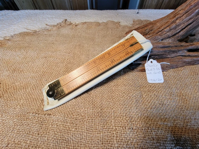 Vintage STANLEY No. 63 Sweetheart Boxwood & Brass Folding Rule Ruler