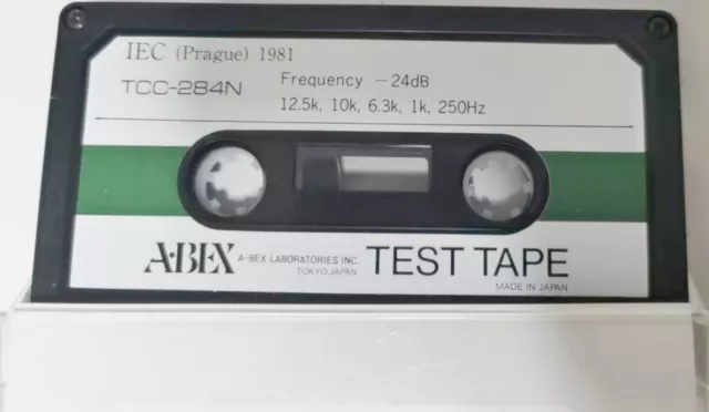 ABEX Frequency Response Test Tape TCC-284N, 12.5k/10k/6.3k/1k/250Hz #free ship