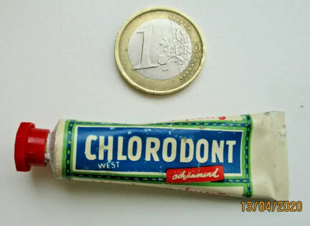 Original Tube Chlorodont West Zahncreme für Kinder Werbepackung SELTEN!