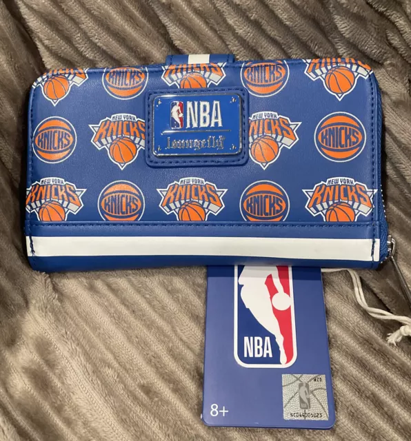 Loungefly NBA NY New York Knicks Logo AOP Snap Wallet New