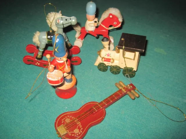 Vintage Russ Berrie Wooden Christmas Ornaments