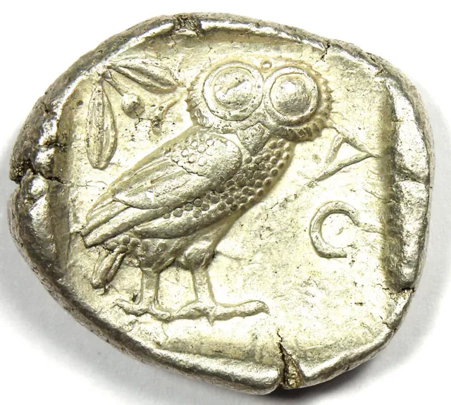 Athens Greece Athena Owl AR Tetradrachm Silver Coin (454-404 BC) - Good VF