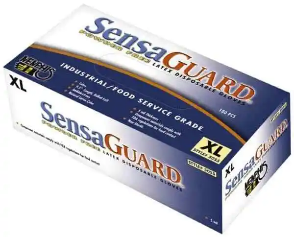 100 Pack MCR Safety 5055L Disposable Gloves, Size Large, 5 mil, Latex