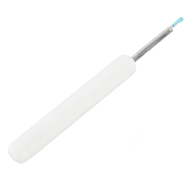(White)Ear Wax Cleaning Removal 6 LED Light 1080P Micro Camera Ear Wax Removal