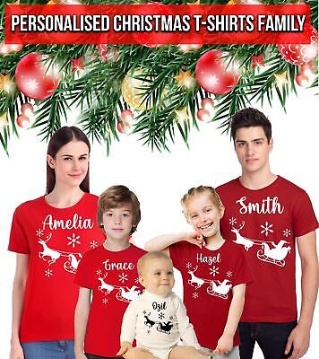 Natale Personalizzato T-shirt Famiglia Natale Set abbinato Uomo Donna Bambini Baby