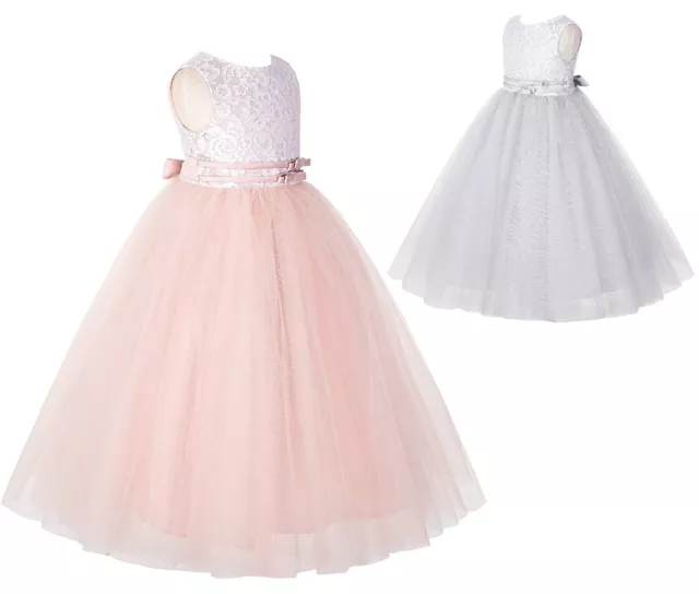 Lace Tulle Tutu Flower Girl Dress Pageant Dress Ball Gown Formal Dress Christmas