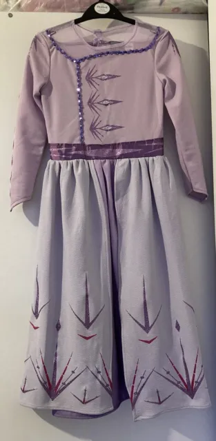 TU Disney Princess Elsa Frozen 2 Purple Fancy Dress Girls Age 7-8 Years Costume