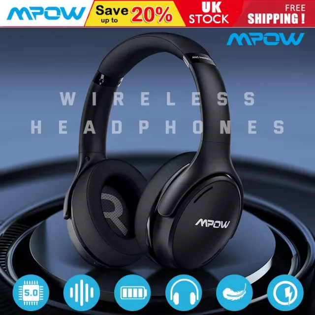 Mpow H19 Bluetooth 5.0 Wireless Stereo Headphones Headsets for Phone IOS Android