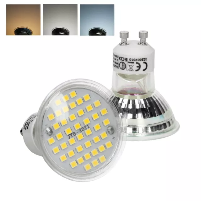 GU10 LED Spot Einbauspots Lampe Birne Spot Einbaulampe 44SMD Glas 3W WW/NW/KW
