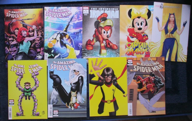 9 Issue COMIC Lot: AMAZING SPIDER-MAN #20, 27, 29-31 Marvel 2023 VARIANT COVERS