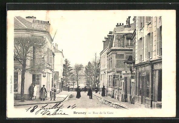 CPA Brunoy, Rue de la Gare 1904