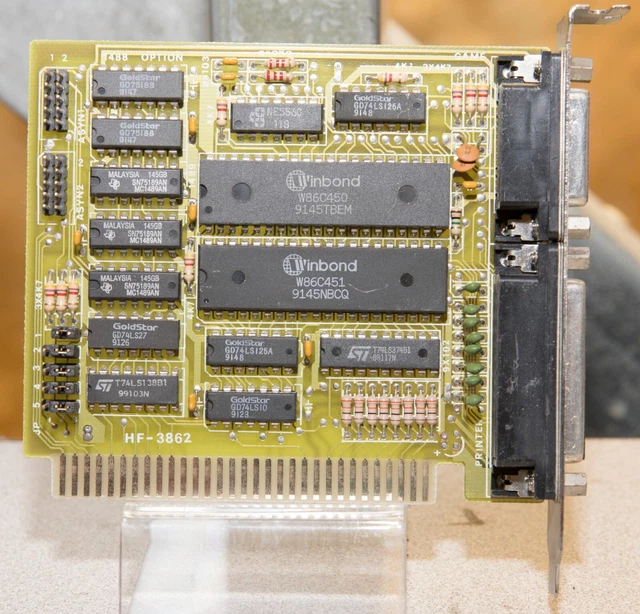 VINTAGE GENERIC SERIAL game parallel port controller card 8 bit ISA