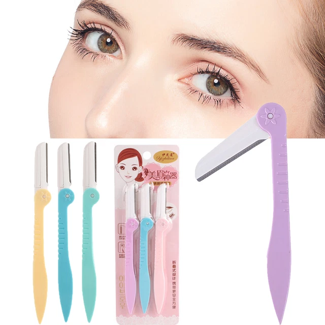 Recortadora para mujer moda afeitadora plegable removedor de vello facial afeitadora