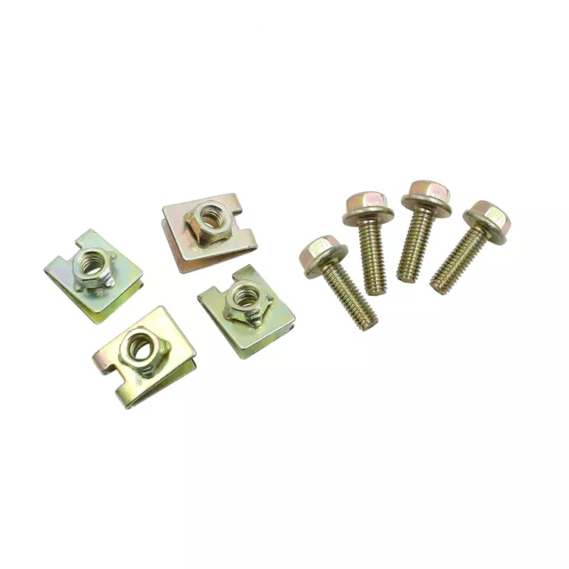 4pc Ressort Métal U-type Clip aile Auto vis écrous fixation panneau garnissage