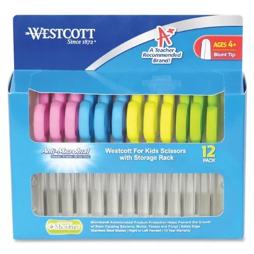 "Paquete de tijera de mango suave Westcott Kids - 5" de largo total - embotado -