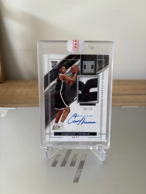 2021/22 PANINI IMPECCABLE Cameron Thomas RC Patch Auto /25