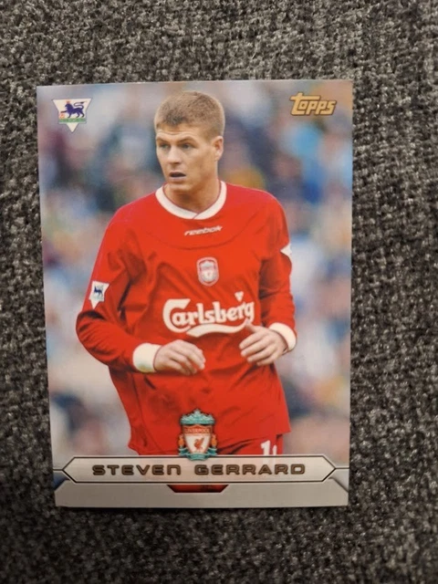 STEVEN GERRARD, LIVERPOOL FC, RARE 2001 FOOTBALL ROOKIE CARD ONZE